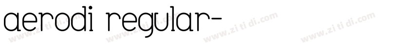 aerodi regular字体转换